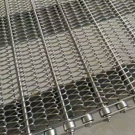 Banda transportadora de la malla de cadena de la deshidratación a prueba de calor para la anchura modificada para requisitos particulares transporte
