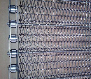 Banda transportadora de la malla metálica a prueba de calor, anchura modificada para requisitos particulares transportador de la impulsión de cadena